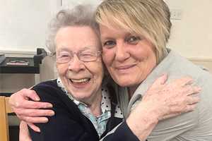 The Oaks Care Home resident Pat Whyatt and cook Yvonne Gibson.