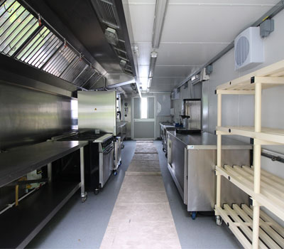 Temporary catering facilities for events and kitchen refurbishments