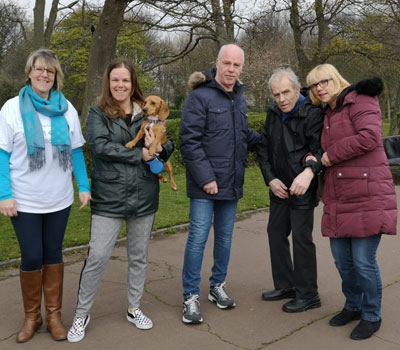 Residents on sponsored walk for dementia friendly sensory garden
