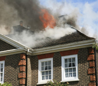Care Home on fire showing the importance of fire safety