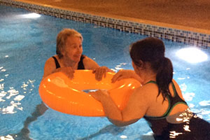 Residents at Rosebank Care Home in swimming pool