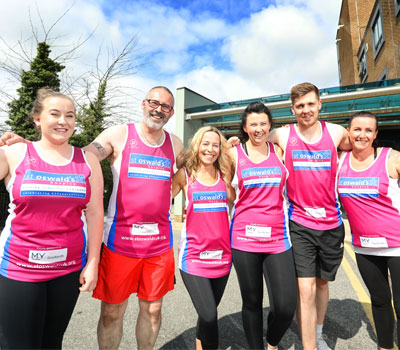 Healthcare staff from Nuffield Health Hospital taking on the Great North Run