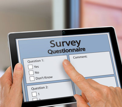 Questionnaire on iPad