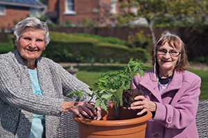 Sanctuary Care Residents Ann Widdowson and Jean Peters Grow Their Own Way